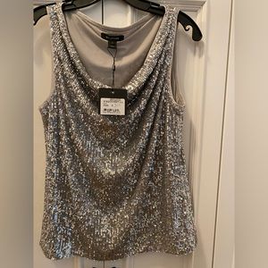 NEW St John Sequined Sleeveless Top